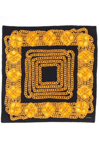 Chain Link Print Silk Scarf