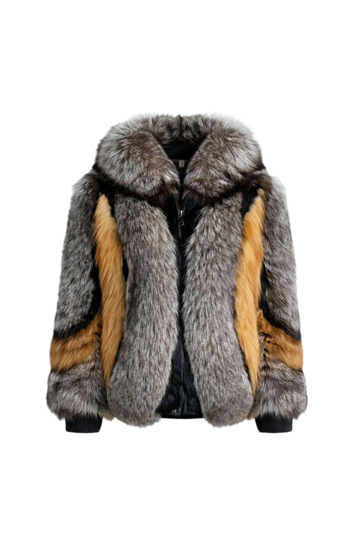 Vintage Silver Fox Cropped Jacket