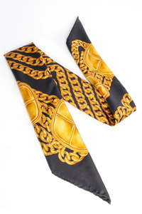 Chain Link Print Silk Scarf