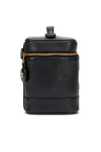 Black Caviar CC Tall Timeless Cosmetic Case Gold Hardware