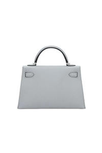 Mini Kelly Epsom Bleu Glacier Palladium Hardware