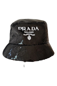 Sequins Logo Bucket Hat