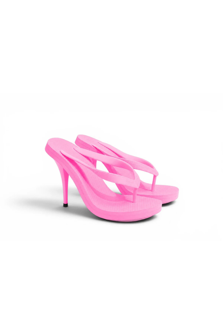 Heeled Thong Mule