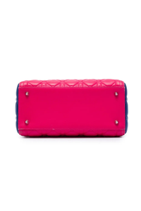 Tricolor Cannage Lady Dior Large with Strap