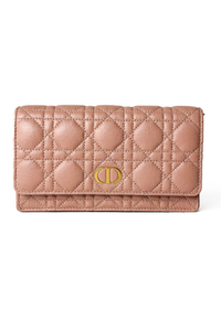 Caro Pouch with Chain Rose des Vents Calfskin