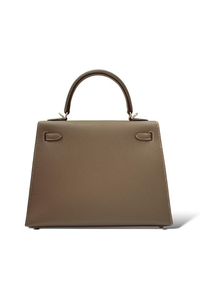 Kelly 25 Veau Epsom Etoupe Palladium Hardware