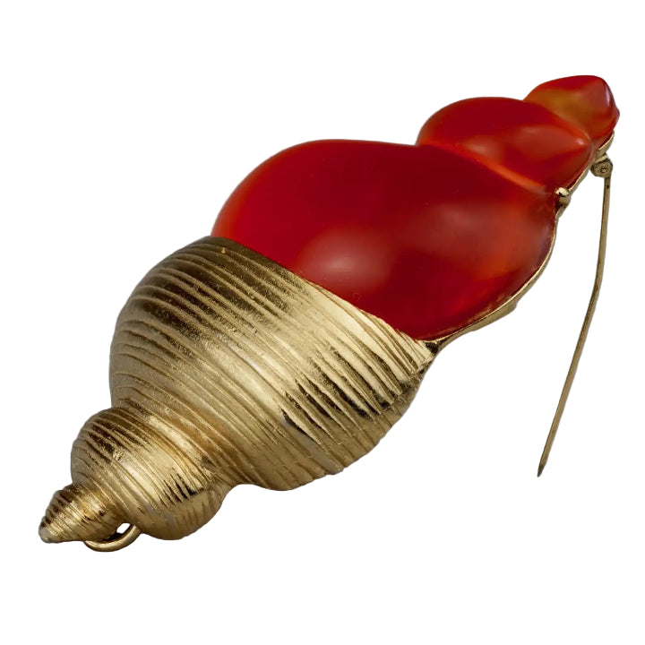 Vintage Robert Goossens Shell Brooch