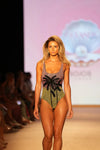 Palm Dusk Scoop Swimsuit Black Plam Tree