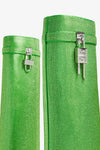 (New) Shark Lock Boots Wide Fit In Satin With Strass