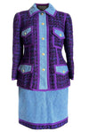 Vintage Chanel Denim Two piece Suit Jacket & Skirt