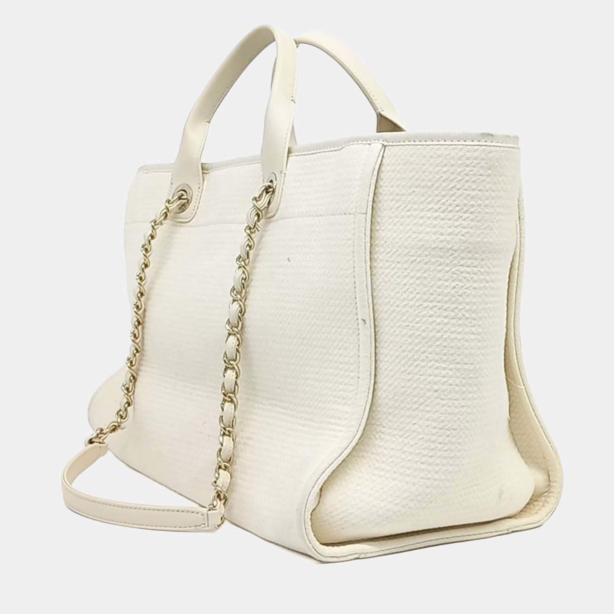 New Chanel Shopping Tote Cream Bag