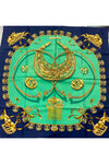 Les Cavaliers D'Or" Silk Scarf