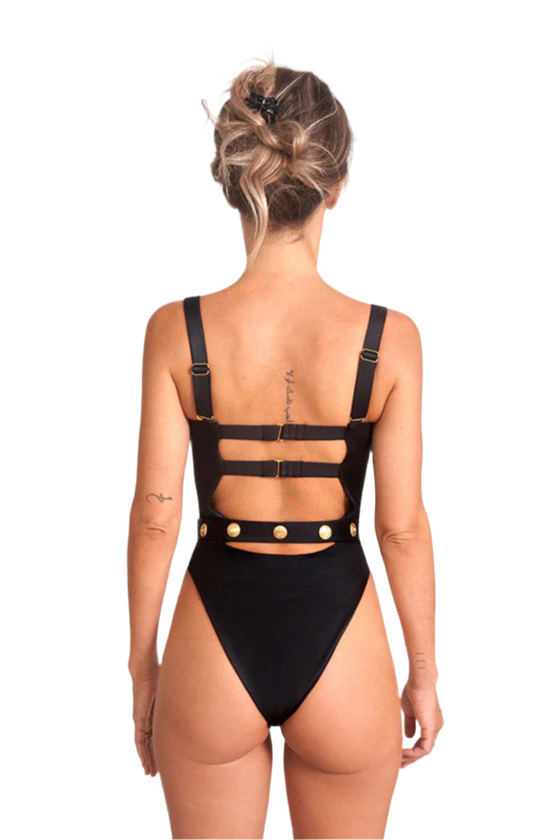 First Class Cut Out Bandage One Piece Swimsuit With Reinforcement