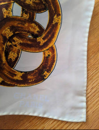 Chanel Vintage Chain Silk Scarf