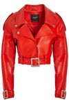 Victoria Leather Jacket Red