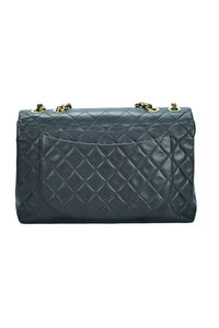 Chanel Jumbo Flap Vintage Black Lambskin Shoulder Bag