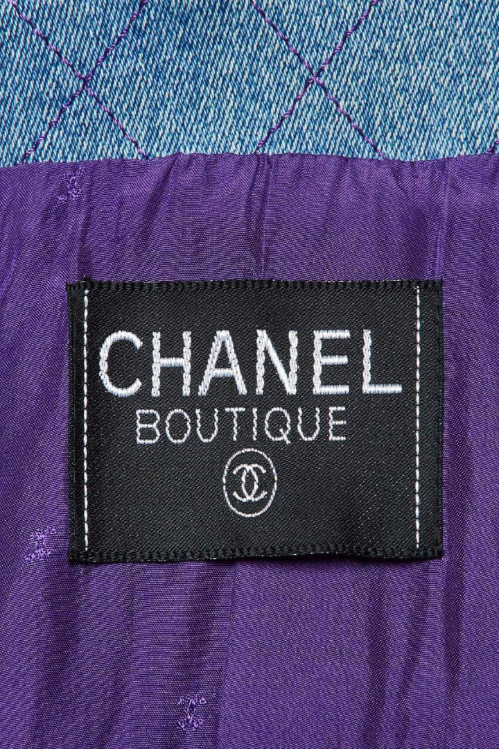 Vintage Chanel Denim Two piece Suit Jacket & Skirt