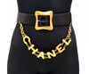 Chanel Vintage Chain Leather Belt