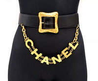 Chanel Vintage Chain Leather Belt