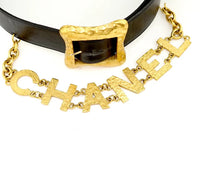 Chanel Vintage Chain Leather Belt