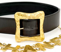 Chanel Vintage Chain Leather Belt