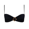 The Fame Bandeau Bikini Top With Metal Detail