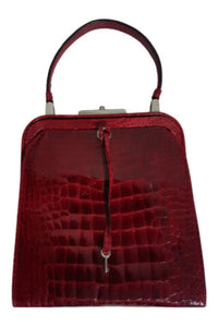 Red Vintage Croco Bag