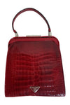 Red Vintage Croco Bag